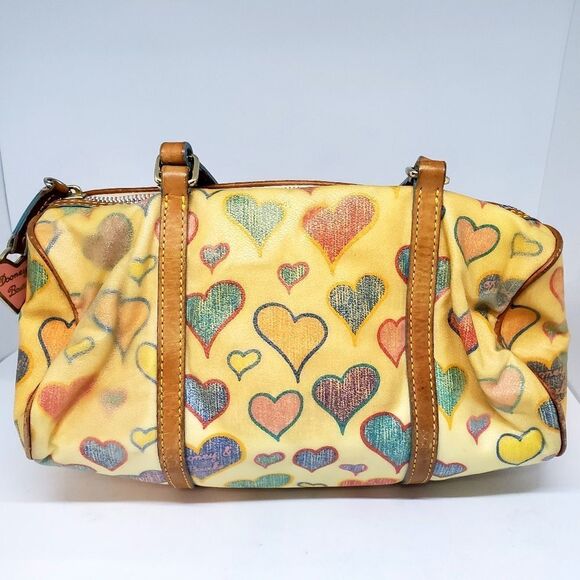 Dooney & Bourke Heart Patterned Bag 10.5"x5" - Picture 1 of 7